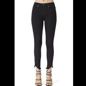 Black KanCans - Skinny with distressed ankles